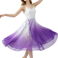 Jupe longue de ballet Bestdance en mousseline de soie, jupe de danse, jupes de gymnastique pour femmes et filles