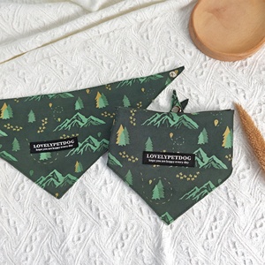 <span class=keywords><strong>Bandana</strong></span> Triangolare a Quadri Personalizzabile con Logo per Cani e Gatti - Sciarpa Collare Regolabile in Cotone per Tutte le Stagioni - Product Image 2