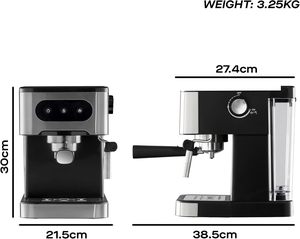 Household LCD Panel Semi-Automatic Espresso <b>Machine</b> 20 Bar Multifunctional <b>Small</b> Milk Foam Steam EU UK US Standard - Product Image 2