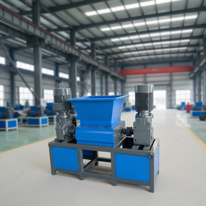 <b>Small</b> Portable Double Shaft CE Certified Waste Plastic <b>Bottle</b> Crusher Shredder Machine With Gearbox Pump Engine 380V Double Shaf - Product Image 1