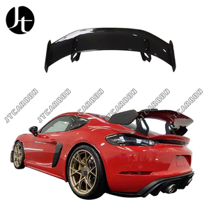 Spoilers de lèvre de coffre d'aile arrière de voiture en Fiber de carbone pour Porsche Cayman Boxster 981 <span class=keywords><strong>718</strong></span> 987 GT4RS 2013 2014 2015 2016 2017 <span class=keywords><strong>2018</strong></span> + - Product Image 1