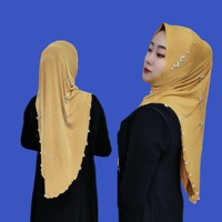 Foulard en strass, chapeau arabe respirant à bord en éponge, foulard en soie léger pour femmes du Moyen-Orient et de Malaisie, voile, châle
