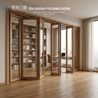 Porte pliante en aluminium et verre, système coulissant extérieur avec serrure et poignée pour patio, villa, resort et hôtel