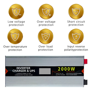 2000W Pure Sine Wave Uninterruptible <b>Power</b> <b>Supplies</b> Converter Single Phase 12V 220V Home Backup 10A Output - Product Image 2