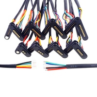 Câble de charge USB et de données, connecteur magnétique Pogo Pin à 2, 3, 4, 5, 6, 7, 8, 9 pôles, grille 2,2 mm, 3A, étanche, faisceau de câbles