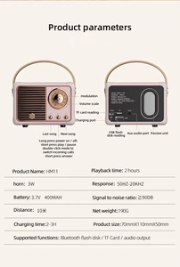 Altavoces Retro Hm11 para exteriores, sonido envolvente de Audio, estéreo inalámbrico resistente al agua, Mini altavoz portátil para acampar Bt para Navidad - Product Image 6