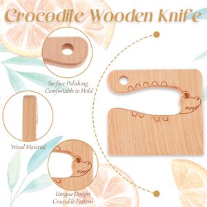 28 Stück Kleinkindmesser-<span class=keywords><strong>Set</strong></span> echtes Kochen Holz-Kinder-Küchenmesser-<span class=keywords><strong>Set</strong></span> mit Handschuhen Schneidebrett Obst Gemüse Kreppenschneider - Product Image 5
