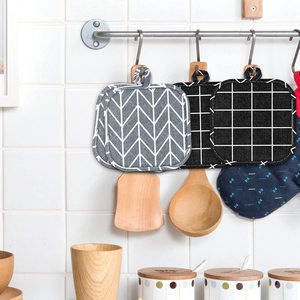 Mini mitaines carrées pour four Ensemble <span class=keywords><strong>de</strong></span> <span class=keywords><strong>gants</strong></span> <span class=keywords><strong>et</strong></span> <span class=keywords><strong>maniques</strong></span> résistants à la chaleur Mitt Kitchen Pot Holders Cotton All-season Camping - Product Image 6