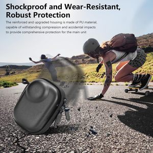 Étui de transport Amazear pour accessoires DJI OSMO Action 6, sac de voyage compact portable, étui rigide, protection souple, rangement, noir - Product Image 5