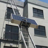 Lève-panneaux solaires électriques, palan pour modules photovoltaïques, élévateur de panneaux en verre, chariot de levage à câble métallique 10M 15M 20M 25M