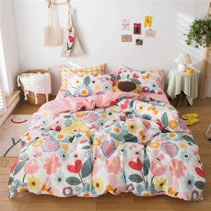 Chống-Đóng Vọc Không Độc Hại Bộ Đồ Giường Đặt Hoa Đa-Màu Sắc In Mềm Cotton Duvet Bìa Trẻ Em Khăn trải Giường Bộ - Product Image 3