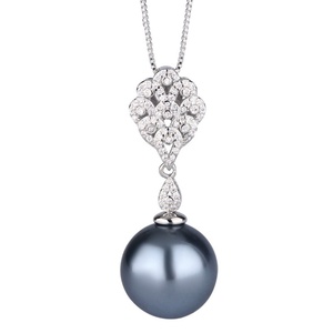 Factory Wholesale Eco-friendly Copper 14MM Black Pearl Fashion Temperament Strand Jewelry <b>Sets</b> for Women - Product Image 2