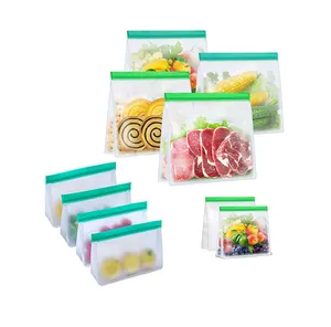 500ml 1000ml 1500ml 4000ml Reusable Leakproof Vacuum Cold Ziplock Silicone Food Storage Bags