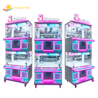 SQX Machine de jeu d'arcade professionnelle à 4 joueurs, multi-modes, avec fonction de préhension de jouets, lumières clignotantes, pour distributeur automatique, modèle Iron Prize, version anglaise