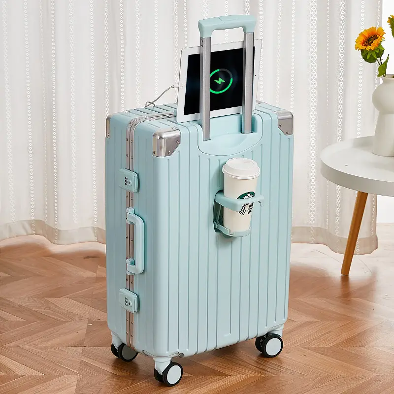 Low MOQ Good Price Unisex Enamels Packed Smoking Kit Fashionable, Foldable Mobi Suitcase With Four Whee Muti Functional Luggage