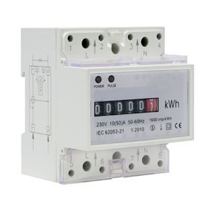Medidor de Electricidad Monofásico de 4 Ranuras DIN, 230V 10(100)A IEC 62053-21 con Pantalla de kWh - Product Image 3