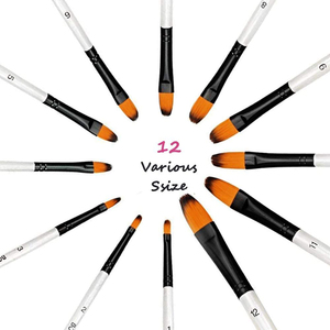 Tête en nylon Manche en bois Pinceau de <span class=keywords><strong>peintre</strong></span> 12 pièces Pinceau de <span class=keywords><strong>peintre</strong></span> professionnel - Product Image 4