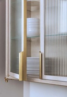 Prix usine 3D verre autocollants Reeded verre Film pour fenêtre porte armoire verre film
