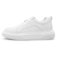 Chaussures de skate pour hommes et femmes baskets chaussures de skate en cuir véritable de vache à lacets hauteur augmentant la semelle épaisse plate-forme unisexe
