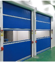 Porte d'atelier à grande vitesse personnalisée Porte de volet roulant en PVC Porte de volet roulant en PVC électrique avec résistance au rebond