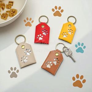 Durable Holder Cute Paw Keychain Faux Leather Pet <b>Memorial</b> Goods Portable Dog Hair Amulet Case Bag Charm <b>Gift</b> - Product Image 3