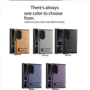 เคสโทรศัพท์มือถือหนัง PU สำหรับธุรกิจ สำหรับ Samsung Z Fold 8 Ultra 3 4 5 6 7 พร้อมขาตั้งแบบซ่อน ป้องกันการกระแทก - Product Image 2