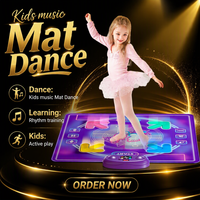 Tapis de danse électronique pour enfants avec design pliable pour salon, jeu de fitness, activité d'exercice en intérieur, cadeau