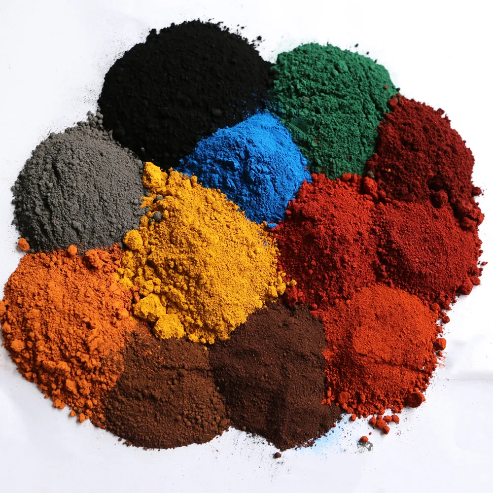 I produttori vendono ossido di ferro, pigmenti colorati per la colorazione di mattoni e cemento, ossido di ferro per ceramica, rivestimenti, gomma