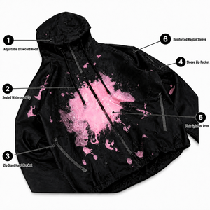 XINHUI Custom Water Resistant Nylon Mens Jacket Hooded Windbreaker Outdoor Cycling Rain Coat OEM ODM Wholesale Bulk - Product Image 4