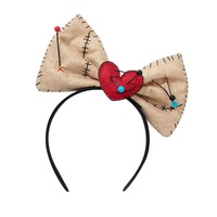Poupée Voodoo, serre-tête Halloween, accessoire de décoration cosplay avec collier, jouet