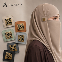 Hijab APEX personnalisé Abaya marque à la mode fabricant d'étiquettes en cuir chapeau écharpe sac de vêtement patchs en cuir avec logo en métal