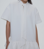 Robe décontractée d'été à fleurs pour femmes, chemise plissée et ample, manches courtes bouffantes, ligne A, mini, respirante, élégante, bureau, fête