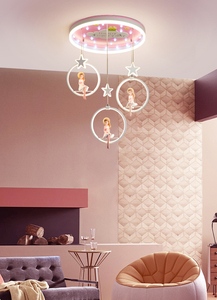 Candelabro de cristal LED para niños bonitos para dormitorio de <span class=keywords><strong>niñas</strong></span>, comedor, lámparas colgantes de <span class=keywords><strong>techo</strong></span> que lámpara colgante Led de Hotel para niños - Product Image 2