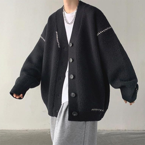 Custom OEM Long Sleeve Knit Jacquard <strong>Cardigan</strong> Sweaters V Neck <strong>Men</strong> Knitted Sweater <strong>Men</strong> <strong>Cardigans</strong> - Product Image 5