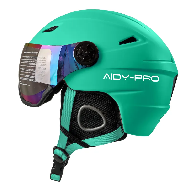 Ce 승인 건설 스키 헬멧 새로운 하이 엔드 맞춤형 스노우 스키 헬멧 바이저 스노우 보드 스노우 헬멧 유리