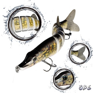 Premio al mejor producto otorgado en China Fish Super Flexible 9 Segmented Pike Muskie Lure 8 "Pike Walleye Señuelos de pesca - Product Image 5