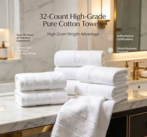 Tapis de bain en coton blanc pour hôtel, anti-décoloration, résistant aux taches, avec logo personnalisé, en jacquard, serviettes de toilette, tapis de bain, ensembles de serviettes de toilette, fournitures hôtelières - Product Image 2