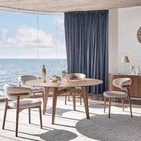Nordique Moderne De Luxe En Bois Restaurant À Manger Chaises Hôtel Cuisine Salon Café Table Ergonomique Événement Banquet Designer