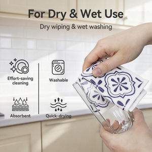 Paños de Cocina Suecos Biodegradables de Celulosa 70/30 con Impresión Personalizada, Fábrica OEM, Reutilizables - Product Image 3