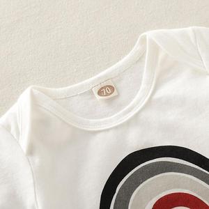Arc-en-ciel pyjama bébé nouveau-né fille vêtements barboteuse bébé barboteuse <span class=keywords><strong>bio</strong></span> - Product Image 3
