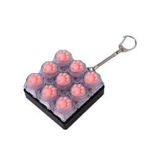 Teclado mecánico con tecla de garra de gato, botón de silicona suave para llavero, botón de descompresión con diseño de molino de viento, estilo nacional chino - Product Image 5