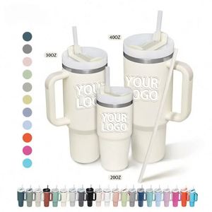 2025 Free Samples Travel Mug Stainless Steel Double Wall Vacuum Insulated Custom <b>Coffee</b> Cups 40oz Tumbler With Handle - Product Image 2