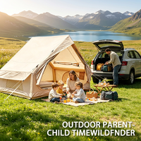 Tente de camping gonflable de haute qualité pour la famille, portable, imperméable, avec grand hublot, tente de camping gonflable pour l'hiver