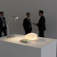 Lampe de lecture mini pliable en ABS, design lanterne en papier, sans fil, avec aimant de réfrigérateur, idéale pour les ensembles cadeaux de zones touristiques, directement de l'usine