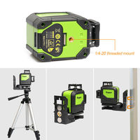 Niveau laser 3D Huepar 902CR 8 lignes, auto-nivelant, faisceau rouge, couverture à 360 degrés, laser horizontal et vertical avec mode pulsé