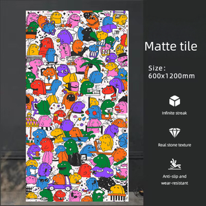 <span class=keywords><strong>Piastrelle</strong></span> Classiche Contemporanee 600*1200mm con Motivi Floreali, Multistrato, Opache, Smaltate, Antiscivolo, in Mattonella Refrattaria per Ville Moderne - Product Image 4