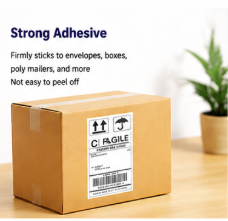 4x6 Inch Thermal Shipping <b>Labels</b> BPA Free Fanfold Direct Thermal Address <b>Labels</b> Water Oil Scratch Resistant for Logistics - Product Image 4