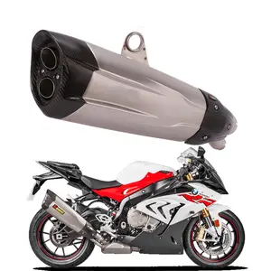 Motorcycle Exhaust For BMW S1000RR Slip-on Exhaust 2017 2018 Escape Moto Carbon Fiber Motorcycle Muffler Moto Tube S1000RR Elbow