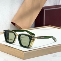 JMM BORODINO 52-21-146 Lunettes de soleil pour hommes et femmes de qualité supérieure, lunettes de soleil de créateur, style punk classique, luxe, en acétate, UV400, avec boîte