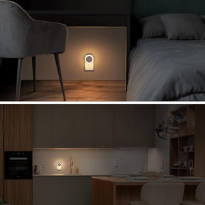 Veilleuse LED à détecteur de mouvement 0,6W à économie d'énergie, 3000K, mini-prise ronde, veilleuses à détecteur de mouvement pour salle de bain, couloir - Product Image 2